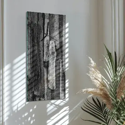Verticale moderne glazen wandklok Borden