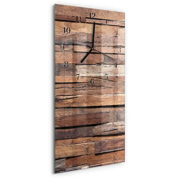 Rechthoekige glas klok verticaal Hout