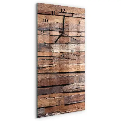 Rechthoekige glas klok verticaal Hout