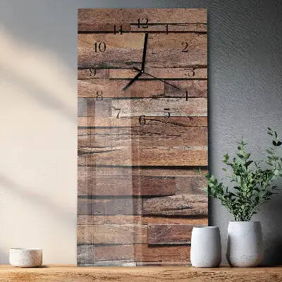 Rechthoekige glas klok verticaal Hout