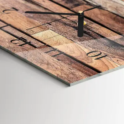 Rechthoekige glas klok verticaal Hout
