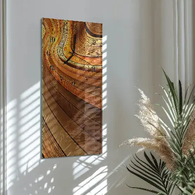 Decoratieve glazen klok verticaal Abstractie