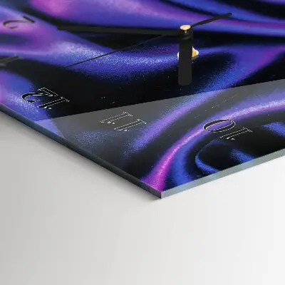 Verticale rechthoekige glazen wandklok Flueel