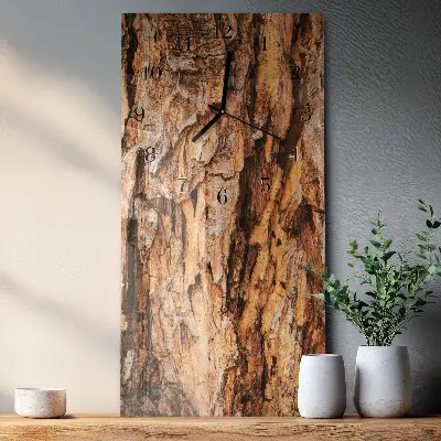 Rechthoekige glas klok verticaal Boomschors