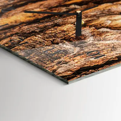 Rechthoekige glas klok verticaal Boomschors