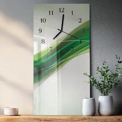 Decoratieve glazen klok verticaal Abstractie