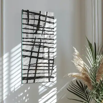 Rechthoekige glas klok verticaal Patroon