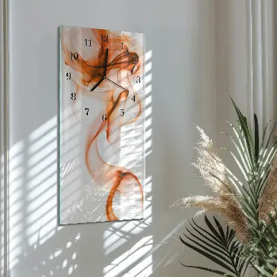 Verticale moderne glazen wandklok Patroon