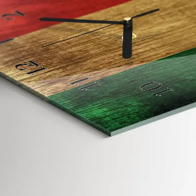 Rechthoekige glas klok verticaal Italiaanse vlag