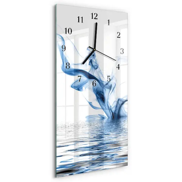 Verticale rechthoekige glazen wandklok Patroon