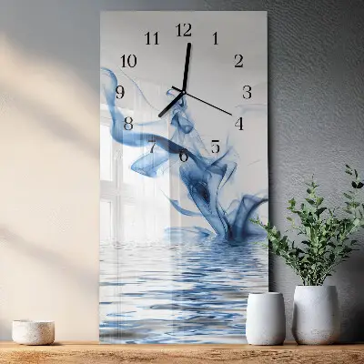 Verticale rechthoekige glazen wandklok Patroon