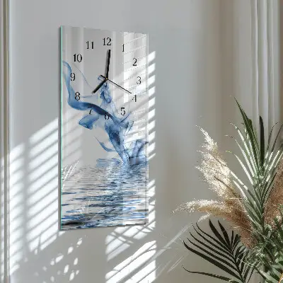 Verticale rechthoekige glazen wandklok Patroon