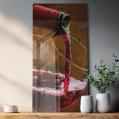 Rechthoekige glas klok verticaal Wijn