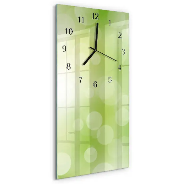 Verticale moderne glazen wandklok Patroon