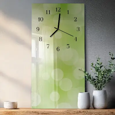 Verticale moderne glazen wandklok Patroon