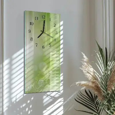 Verticale moderne glazen wandklok Patroon