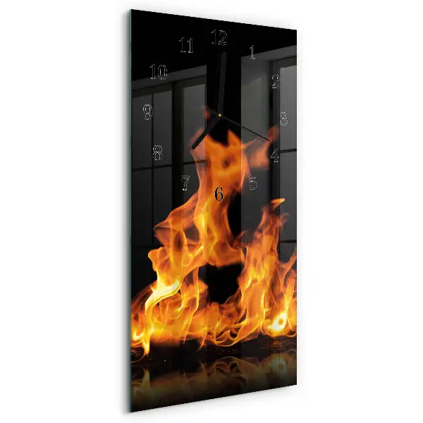 Decoratieve glazen klok verticaal Vuur