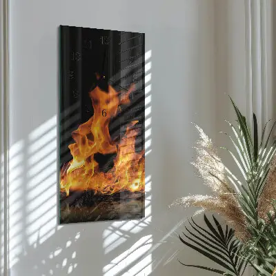 Decoratieve glazen klok verticaal Vuur