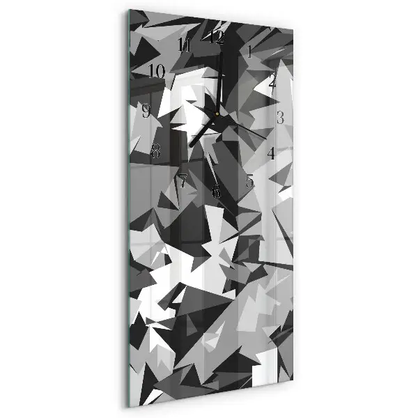 Verticale moderne glazen wandklok Patroon