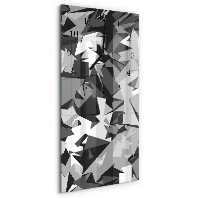 Verticale moderne glazen wandklok Patroon
