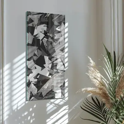 Verticale moderne glazen wandklok Patroon