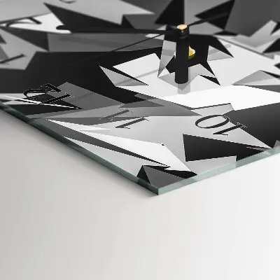 Verticale moderne glazen wandklok Patroon