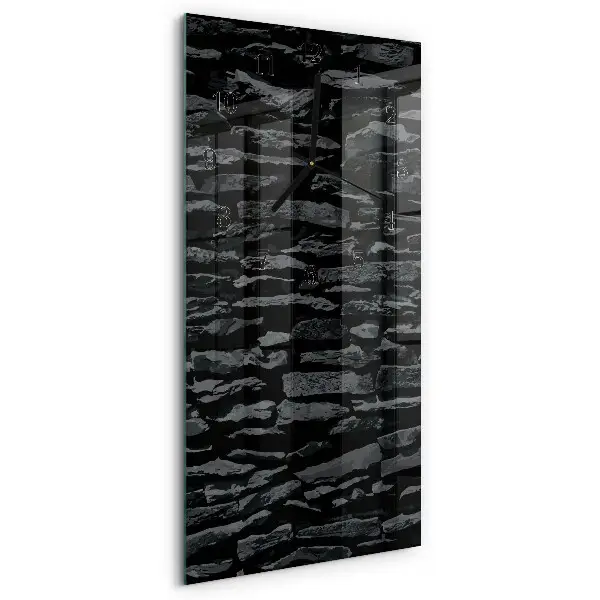 Rechthoekige glas klok verticaal Stenen muur