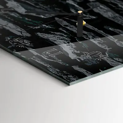 Rechthoekige glas klok verticaal Stenen muur