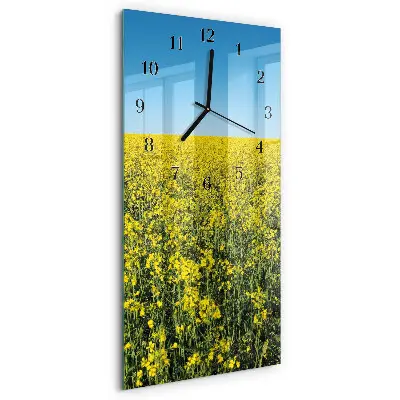 Rechthoekige glas klok verticaal bloemenveld