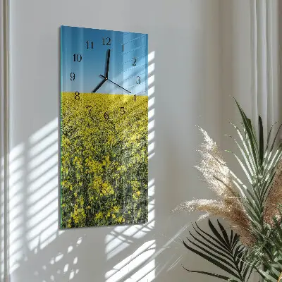 Rechthoekige glas klok verticaal bloemenveld