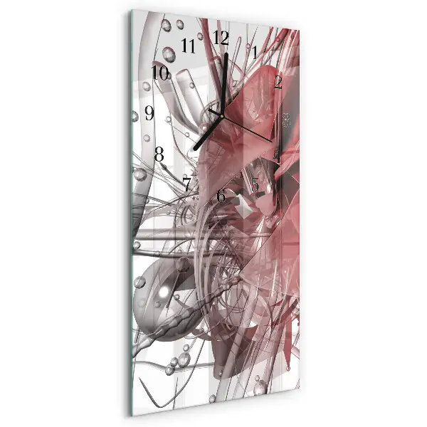 Verticale moderne glazen wandklok Chaos