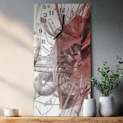 Verticale moderne glazen wandklok Chaos