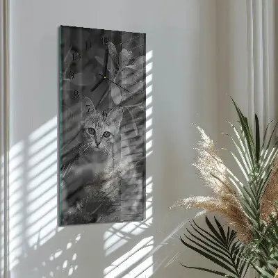 Decoratieve glazen klok verticaal Kat