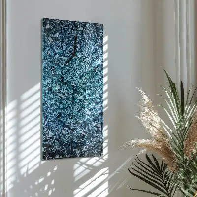Verticale moderne glazen wandklok Film
