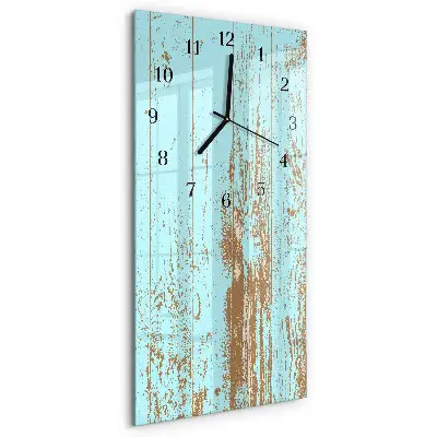 Rechthoekige glas klok verticaal Hout