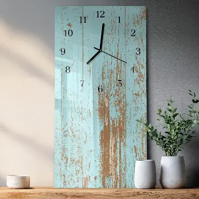 Rechthoekige glas klok verticaal Hout