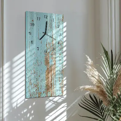 Rechthoekige glas klok verticaal Hout