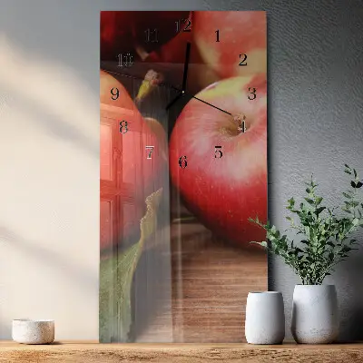 Glazen klok verticaal Appel