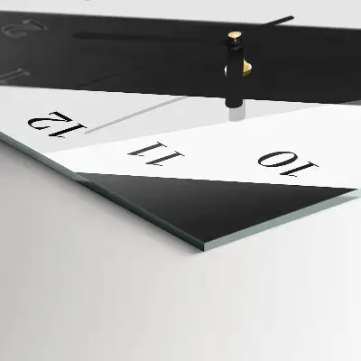 Verticale moderne glazen wandklok Strepen