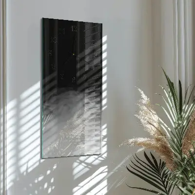 Verticale moderne glazen wandklok Rook