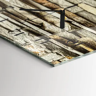 Verticale moderne glazen wandklok Stenen