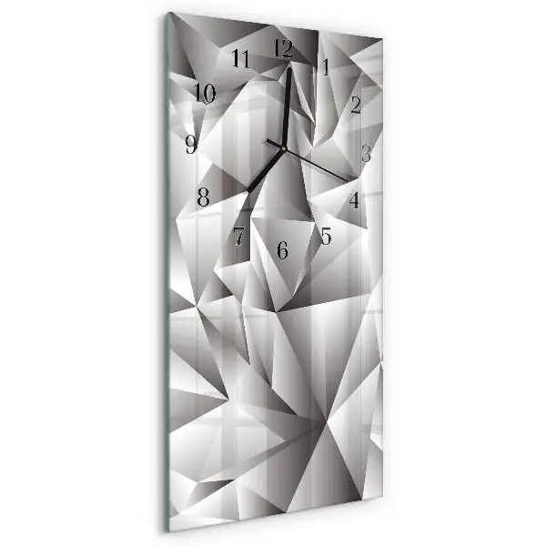 Decoratieve glazen klok verticaal Patroon