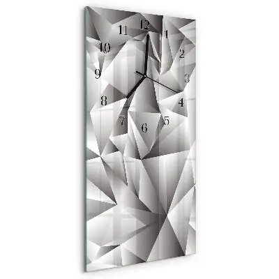 Decoratieve glazen klok verticaal Patroon