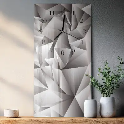 Decoratieve glazen klok verticaal Patroon