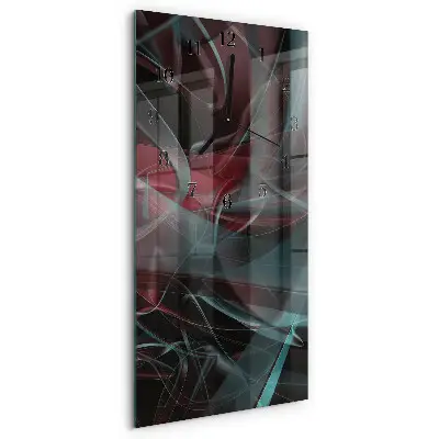 Decoratieve glazen klok verticaal Patroon