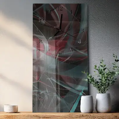 Decoratieve glazen klok verticaal Patroon