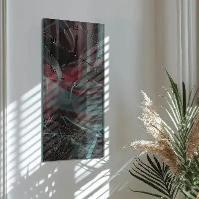 Decoratieve glazen klok verticaal Patroon