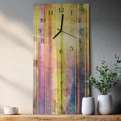 Rechthoekige glas klok verticaal Hout