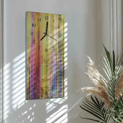 Rechthoekige glas klok verticaal Hout