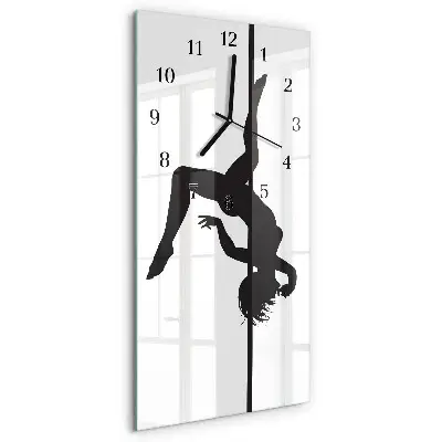 Decoratieve glazen klok verticaal Paaldanseres